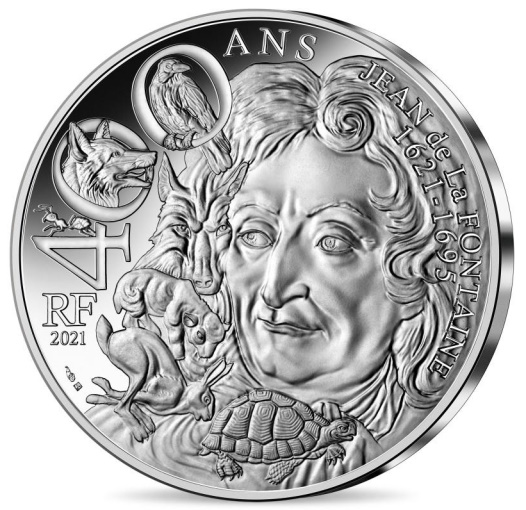 400 ans de la naissance de Jean de la Fontaine, 10 € argent