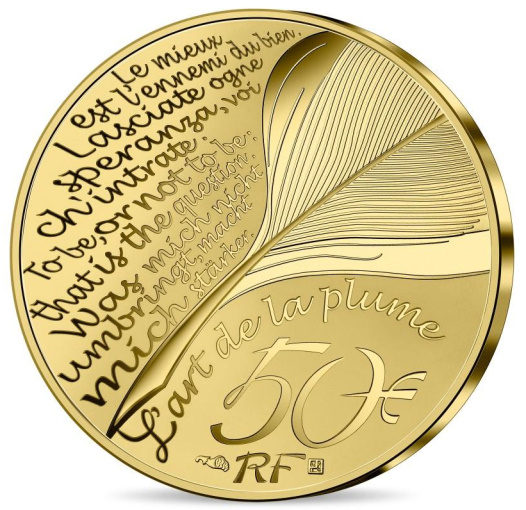 400 ans de la naissance de Jean de la Fontaine, monnaie or