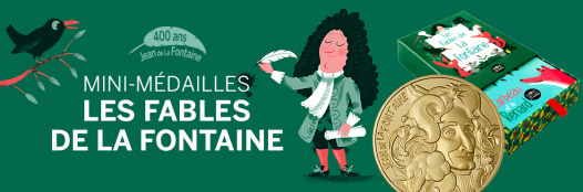 Mini médailles Jean de la Fontaine